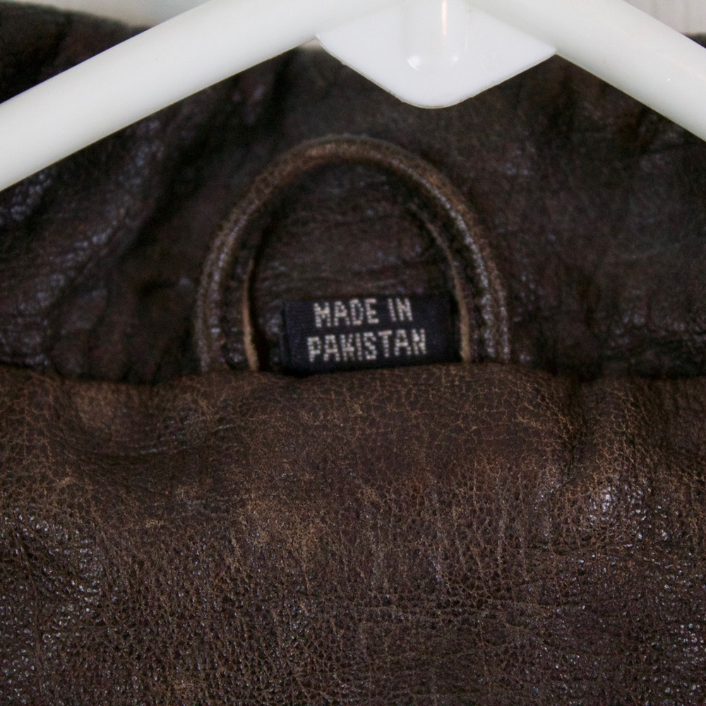 UNIK Brown Leather Removable Lining Moto Jacket XL - Picture 4 of 8